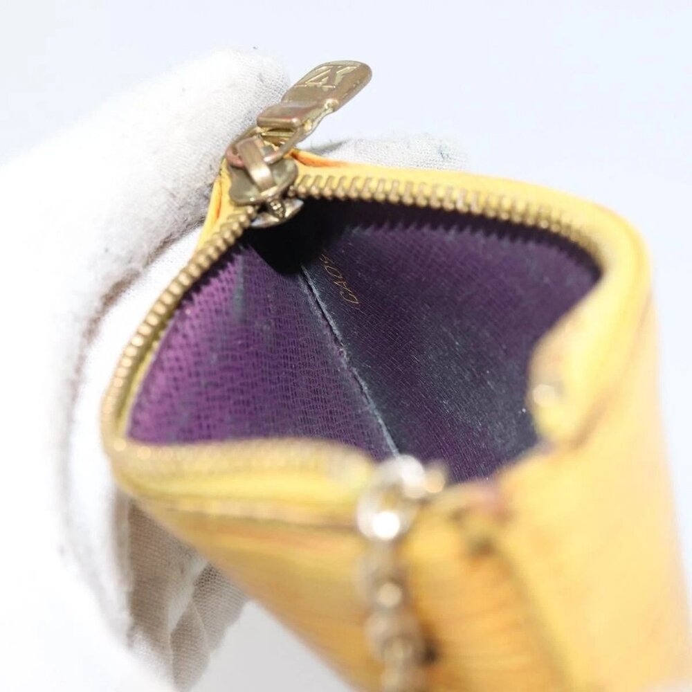 LOUIS VUITTON Epi Pochette Cles Coin Purse Yellow M63809 LV Auth 160898 - Picture 13 of 16
